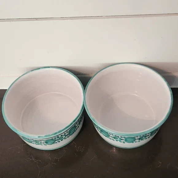 Vintage Modra Slov Keramika Hand-Painted Ceramic Bowls #858 – Folk Art Pottery - Picture 2 of 7